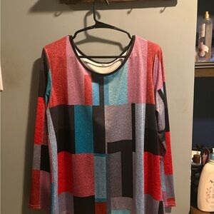 Vibrant Multicolor Long Sleeve Top